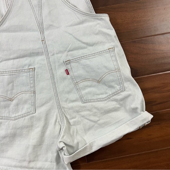 Levi's Size Medium Blue Stripey Vintage Shortalls - Picture 12 of 12